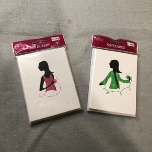 Silhouette Seamstress Thank You Cards; Blank Note Cards & Envelopes 8 per pack